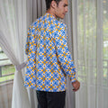 Men Collar Kurta Popcorn Print - Umbi