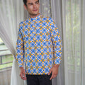 Men Collar Kurta Popcorn Print - Umbi