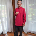 Men Collar Kurta Red - Umbi