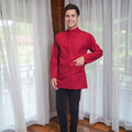Men Collar Kurta Red - Umbi