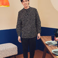 Men Collar Kurta Sprinkle Print - Umbi