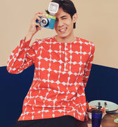 Men Kurta Bubblegum Print - Umbi