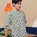 Men Kurta Popcorn Print - Umbi