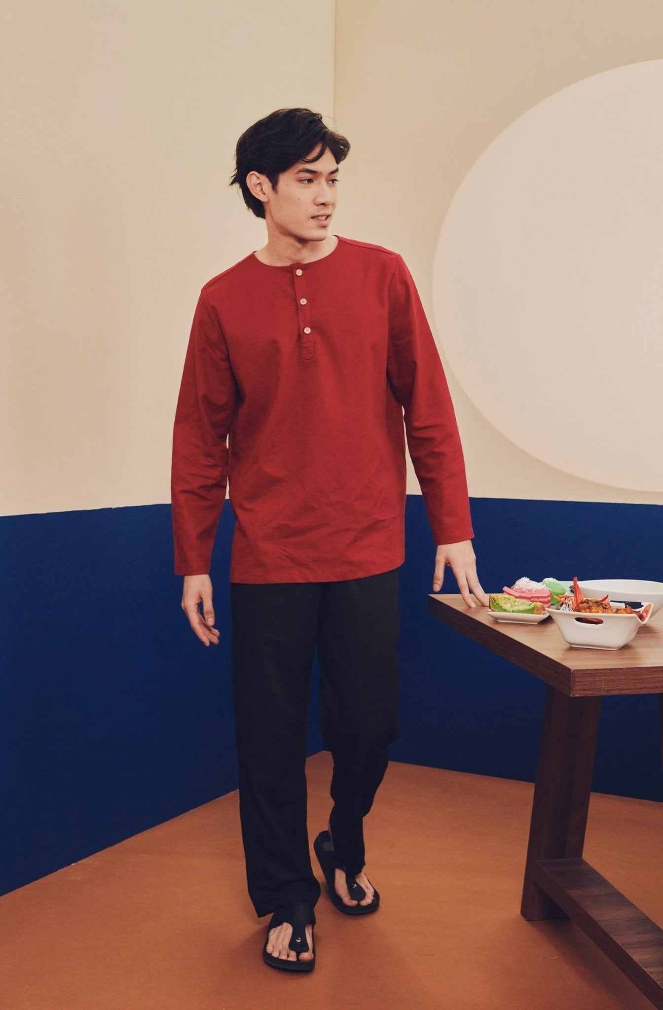 Men Kurta Red - Umbi