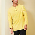 baju raya family sedondon adult men teluk belanga kurta yellow