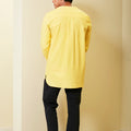 yellow button top kurta teluk belanga suitable for raya eid kenduri