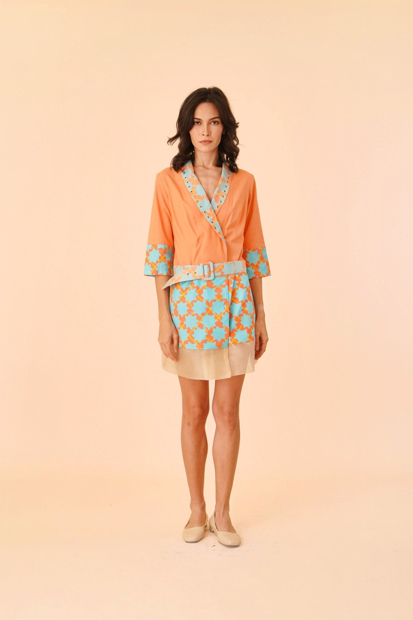 Midi Dress with Kirana Print - Umbi