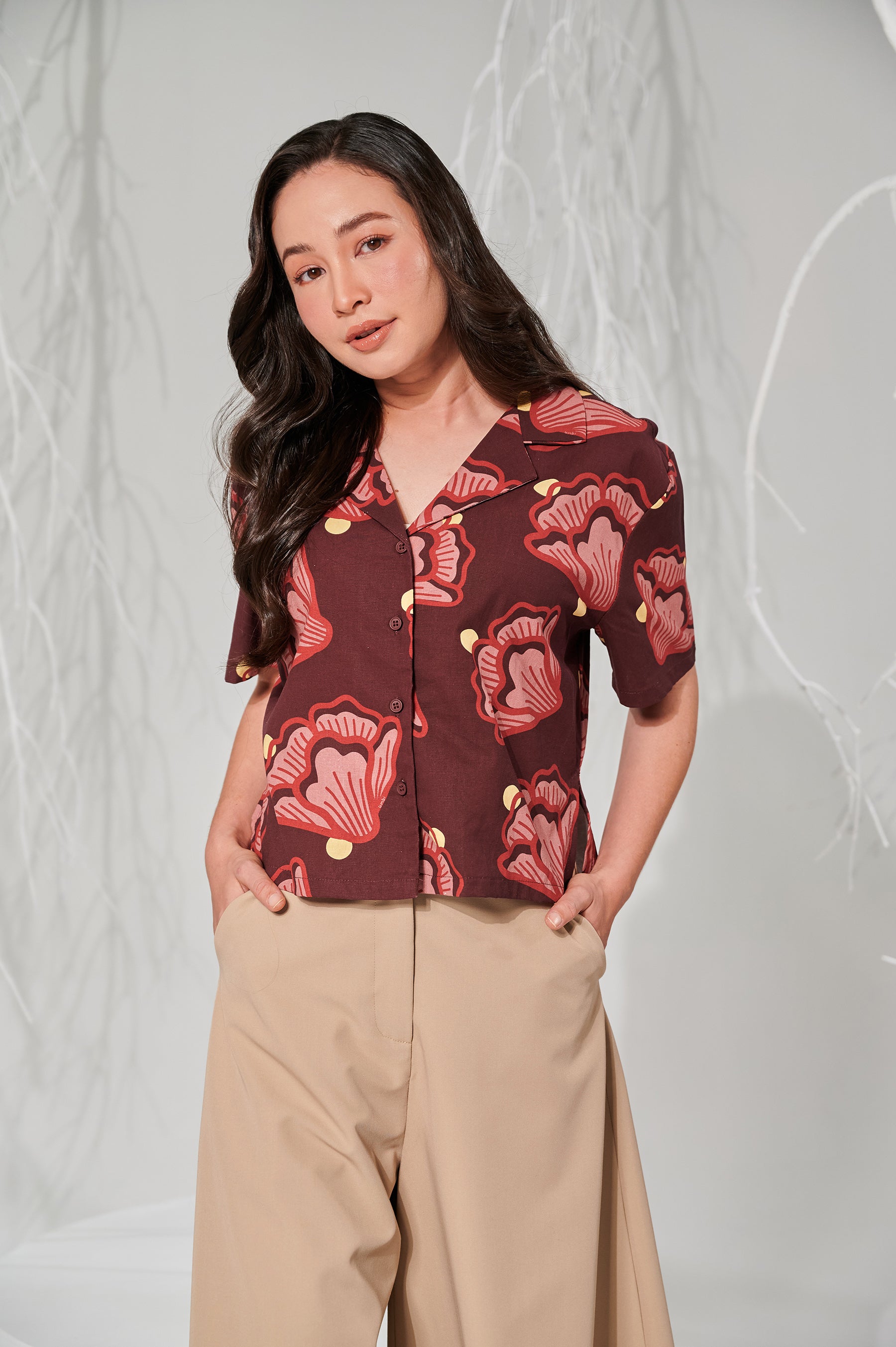 The Musim Collection Women Casual Top Autumn Print