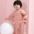 baju raya family sedondon kids baby baju melayu set blush pink 