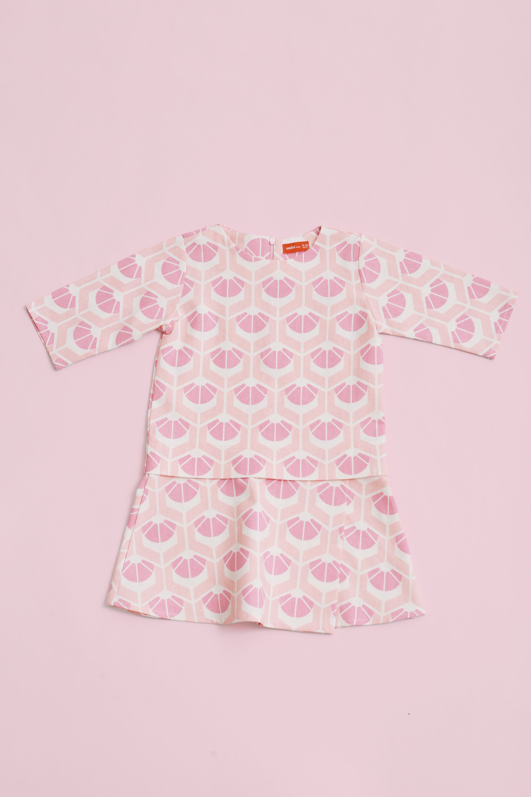 baju raya family sedondon kids baby kurung dress cupcake print