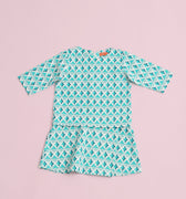 baju raya family sedondon kids baby kurung dress mint drops