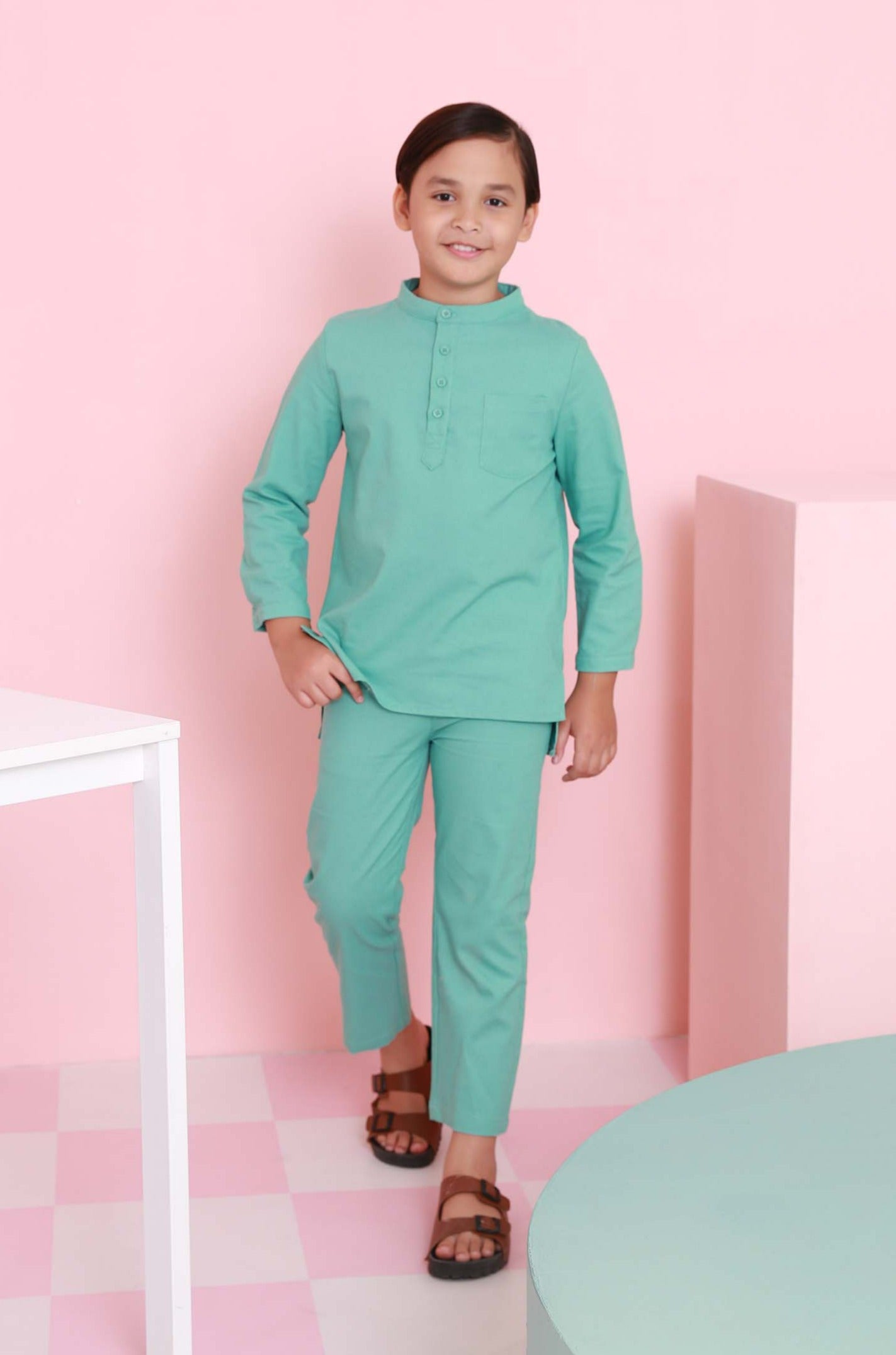 baju raya family sedondon kids boy baju melayu set tiffany