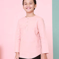 baju raya family sedondon kids boy kurta top blush pink