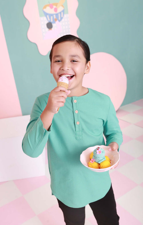 The Nikmat Collection Boy Kurta Top Tiffany