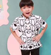 baju raya family sedondon kids boy shirt fuji print