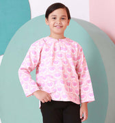 baju raya family sedondon kids boy teluk belanga kurta top cupcake print