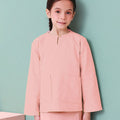 baju raya family sedondon kids girl kurung top blush pink