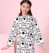 baju raya family sedondon kids girl kurung top fuji print