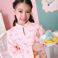  girl printed cupcake match with blush skirt