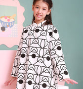 baju raya family sedondon kids girl kurung top mandarin collar cupcake print 