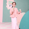 girls ruffle top long sleeve eid raya kenduri event wear 