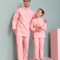 cotton linen baju melayu set