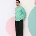  men top kurta long sleeve button casual wear eid raya kenduri event wear 