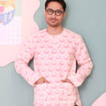 baju raya family sedondon men kurta teluk belanga top cupcake print