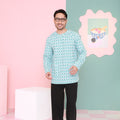  men top kurta long sleeve button casual wear eid raya kenduri event wear