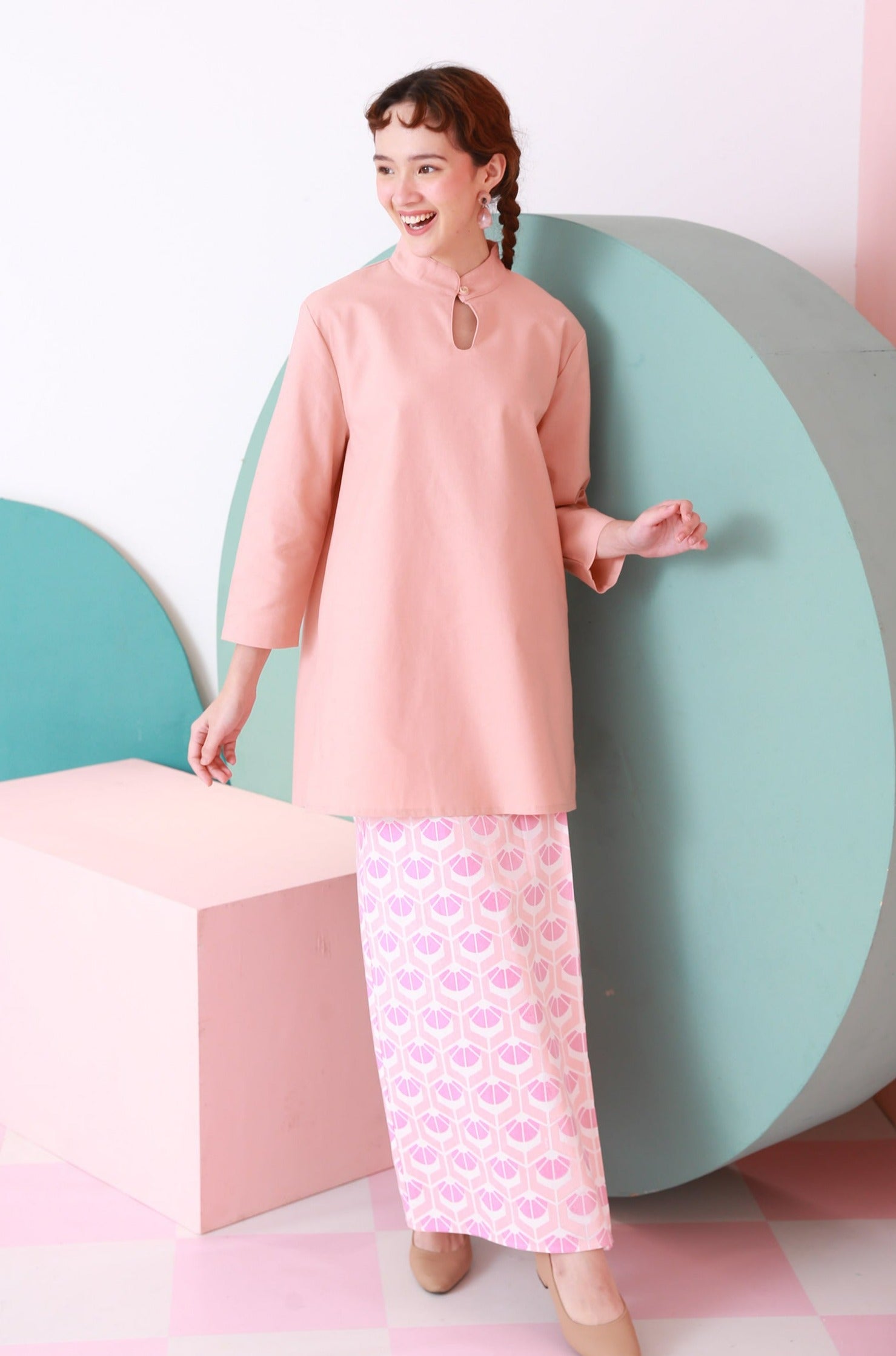 women top long sleeve casual wear eid raya kenduri event wear