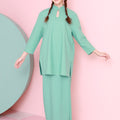  women top mandarin collar long sleeve casual wear eid raya kenduri event wear 