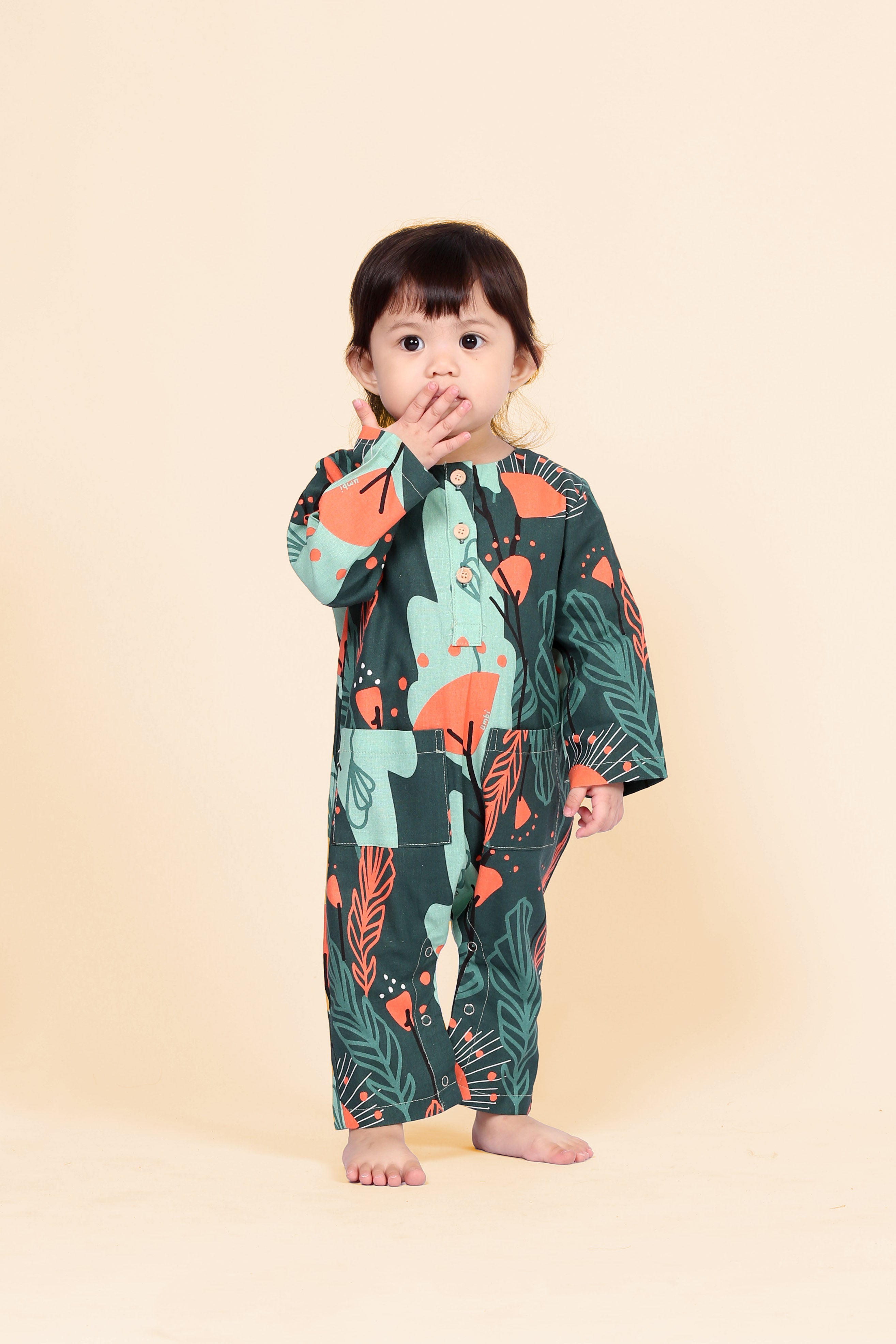 baju raya family sedondon baby jumpsuit forest