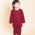 baju raya family sedondon baby jumpsuit maroon