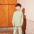 baju raya family sedondon kids boy baju melayu set matcha green