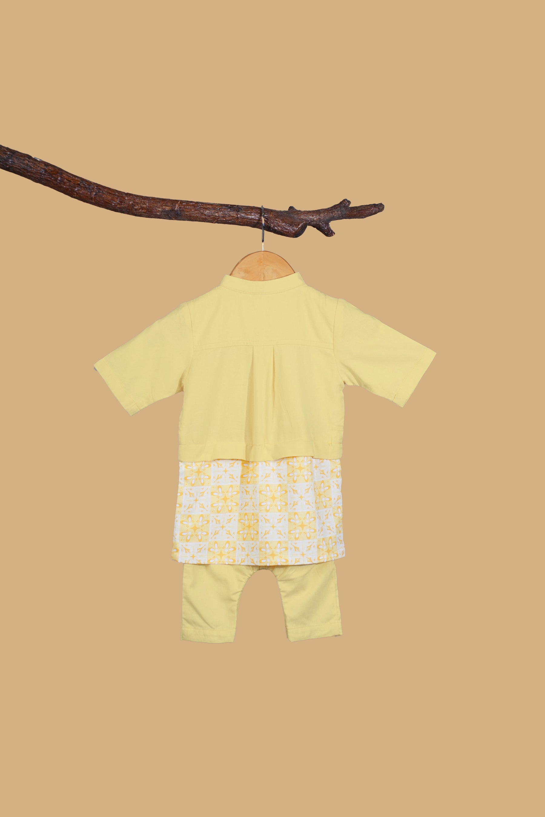 The Nusantara Collection Baby Baju Melayu 3-in-1 Butter Yellow