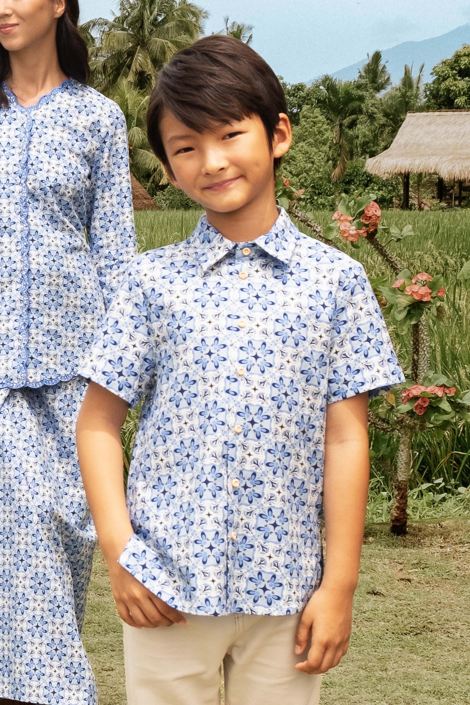 The Nusantara Collection Boy Sunday Shirt Siang Print