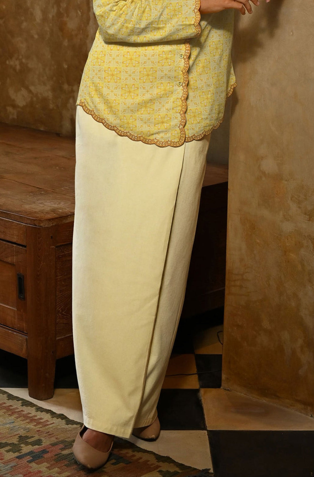 The Nusantara Collection Women Classic Skirt Butter Yellow