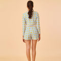 Oriental Slim Fit Top & Shorts with Pulut Print - Umbi