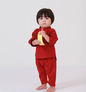 baju raya family sedondon baby baju melayu set red