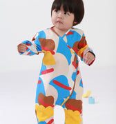 baju raya family sedondon baby kimono jumpsuit jellybeanprint 