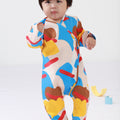 cotton linen printed baby rompers