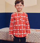 baju raya kids boy kurta top bubblegum print