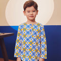 baju raya family sedondon kids boy kurta top popcorn print