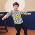 boy kurta top long sleeve button eid kenduri raya event wear 