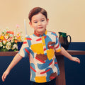 baju raya family sedondon kids boy shirt jellybean print