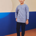 boy kurta top long sleeve button eid kenduri raya event wear