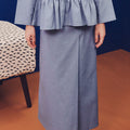 baju raya family sedondon kids girl classic skirt pigeon blue