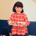 baju raya family sedondon kids girl petit ruffle blouse bubblegum print 