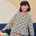 baju raya family sedondon kids girl petit ruffle blouse popcorn print