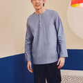 baju raya family sedondon adult men kurta shirt pigeon blue